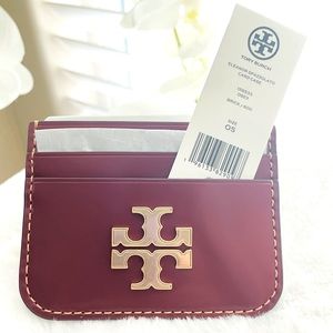 Tory Burch ELEANOR SPAZZOLATO CARDHOLDERS-BRICK